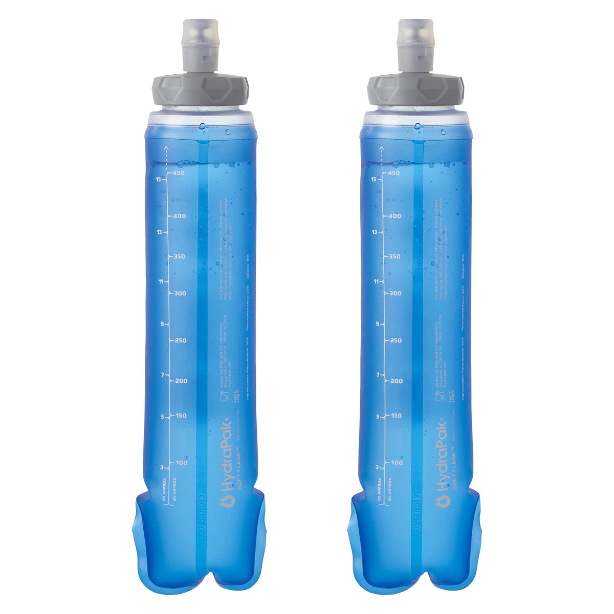 Lot de 2 flasques souples Salomon 500ml 42mm, lot de deux unités bleu