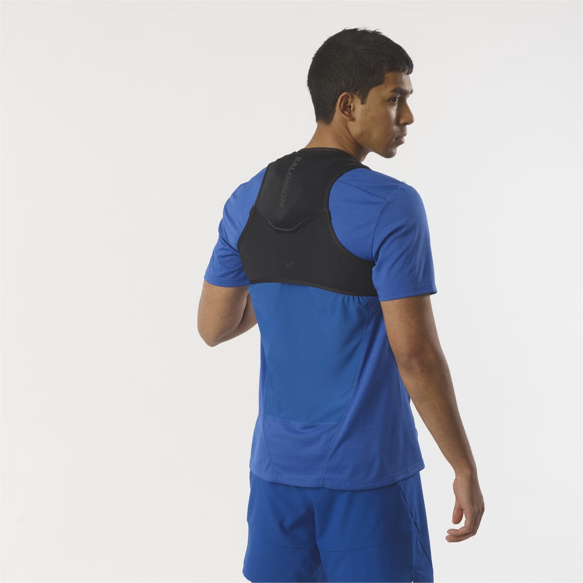 Ceinture de trail Salomon Pulse 2 noir, détail du compartiment arrière
