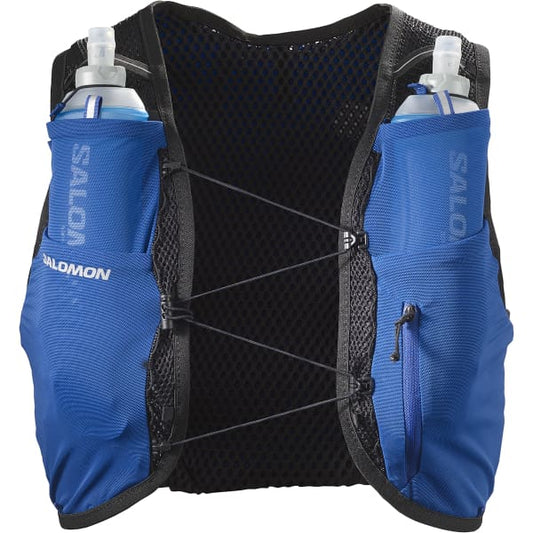 Gilet d’hydratation Salomon Active Skin 8 bleu foncé, vue de face