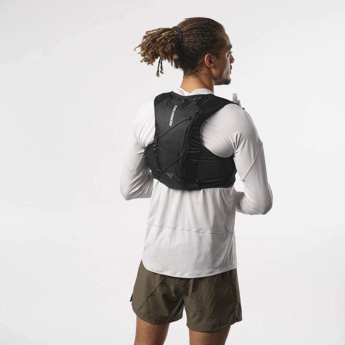 Gilet d’hydratation Salomon Active Skin 4 noir, détail du système de réglage