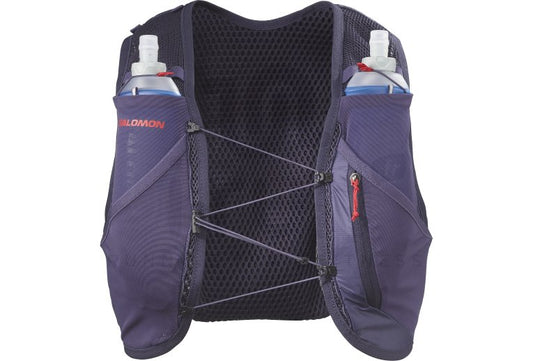 Gilet d’hydratation Salomon Active Skin 4 GRVL violet, vue de face