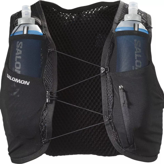 Gilet d’hydratation Salomon Active Skin 4 noir, vue de face