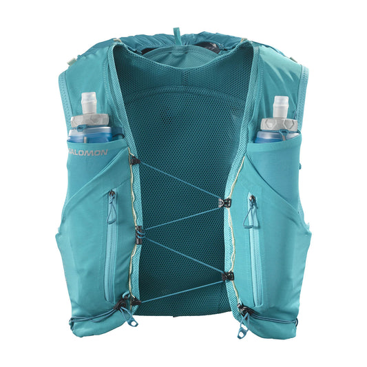 Gilet d’hydratation Salomon ADV Skin 12 bleu ciel, vue de face