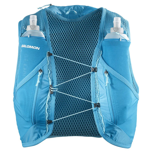 Gilet d’hydratation Salomon Active Skin 12 bleu ciel, vue de face