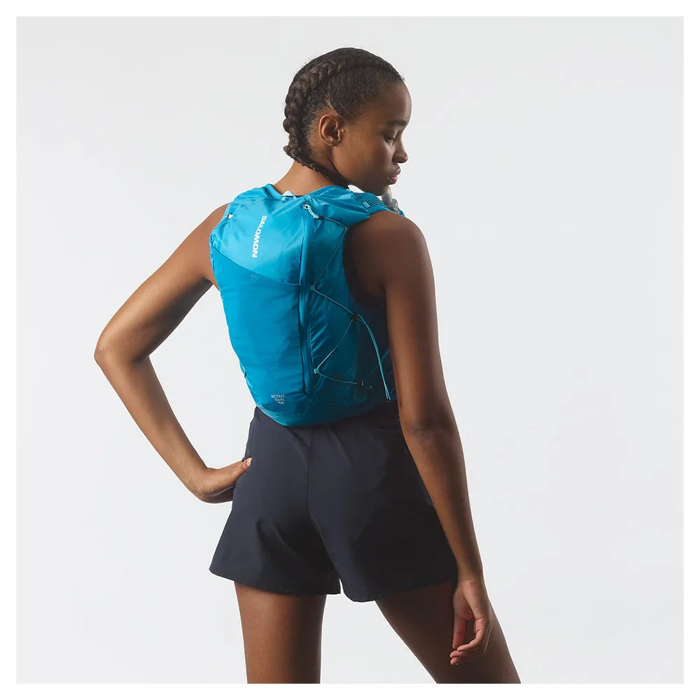 Gilet d’hydratation Salomon Active Skin 12 bleu ciel, détail latéral