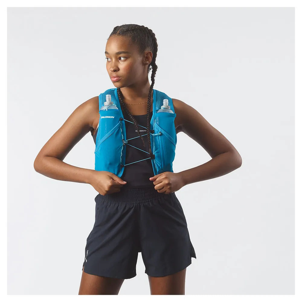 Gilet d’hydratation Salomon Active Skin 8 bleu ciel, détail latéral