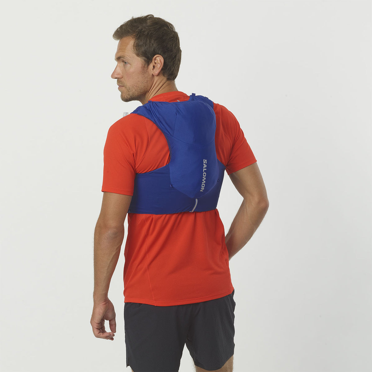 Gilet d’hydratation Salomon ADV Skin 5 bleu, détail latéral