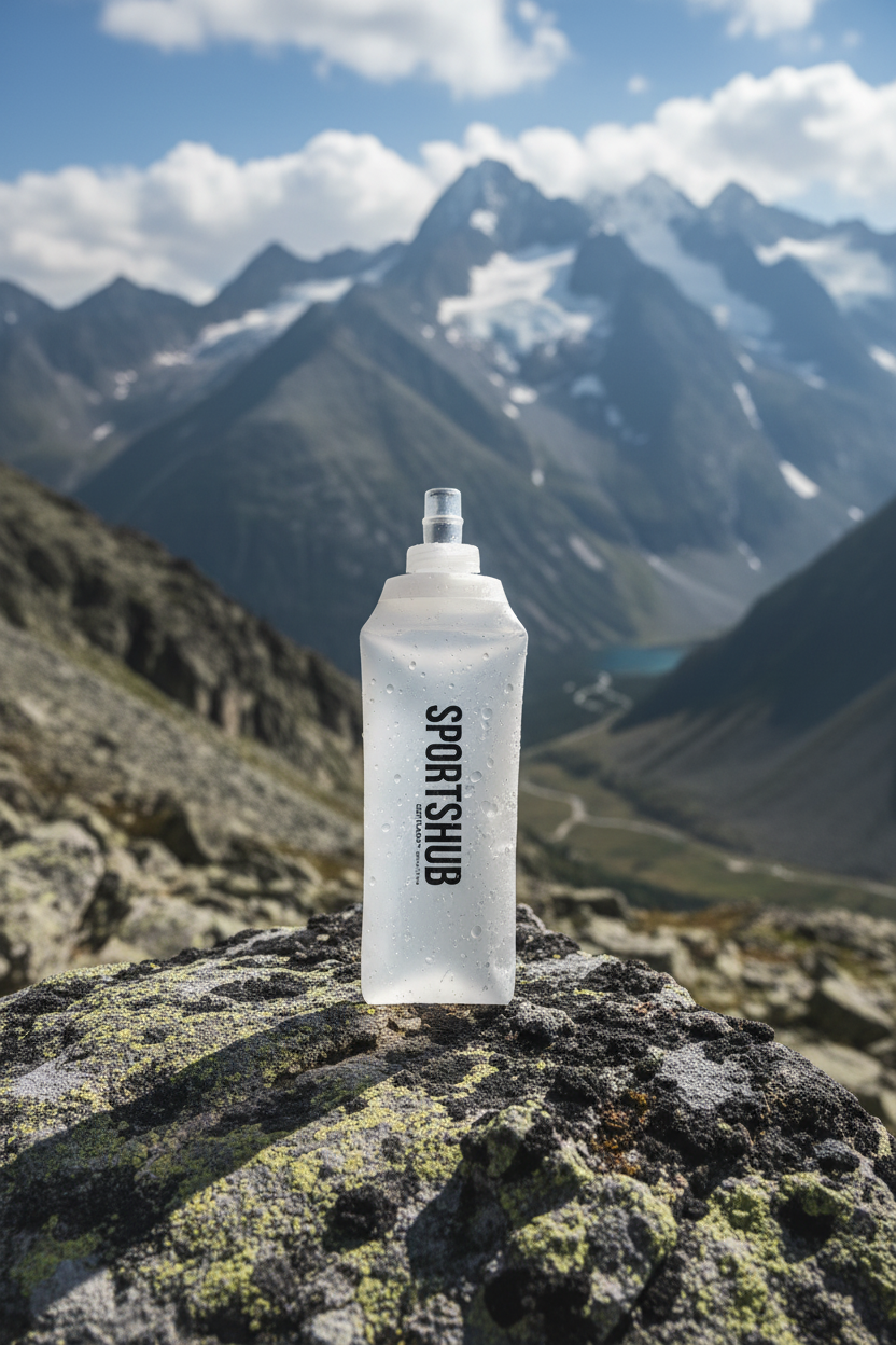 Lot de 2 flasques souples SportsHub 500ml, flasque souple dans un décor de montagne