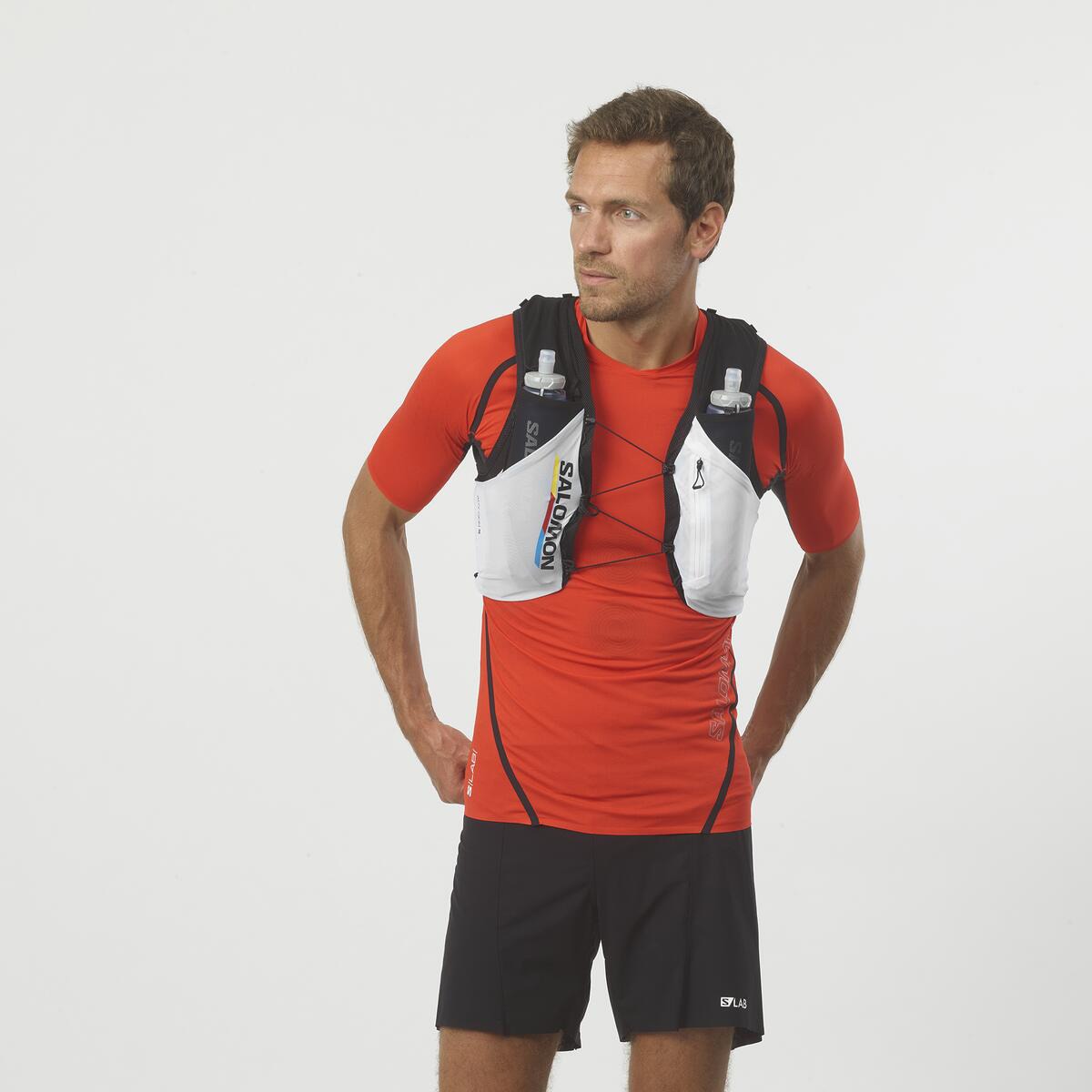 Salomon ADV Skin 5 Weiß/Schwarz Trinkweste, Seitendetail
