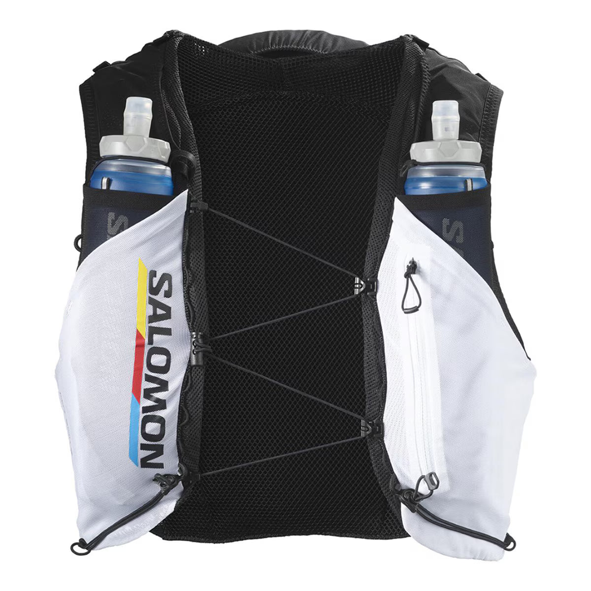 Salomon ADV Skin 5 Weiß/Schwarz Trinkweste, Vorderansicht