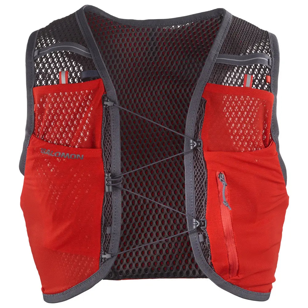 Salomon Active Skin 4 Rot/Grau Trinkweste, Rückansicht