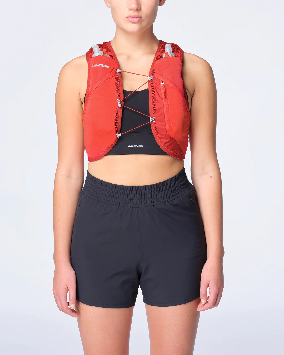 Salomon Active Skin 4 Rot Trinkweste, Detail des Rückenfachs
