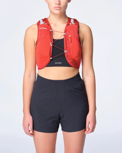 Salomon Active Skin 4 Rot Trinkweste, Detail des Rückenfachs