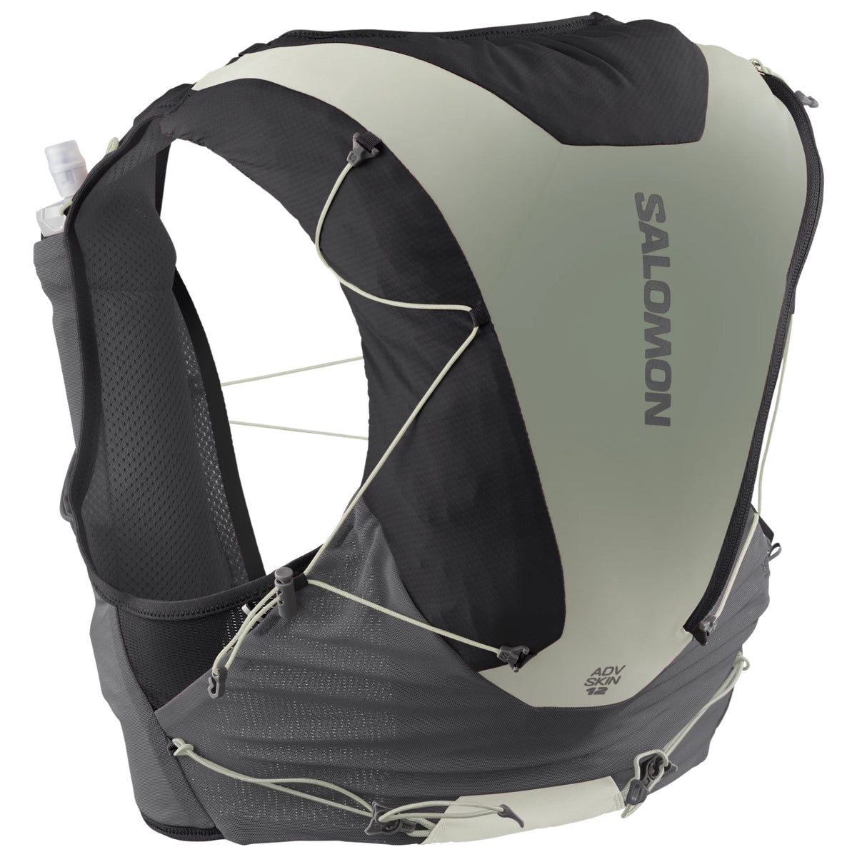 Salomon ADV Skin 12 Schwarz/Grau Trinkweste, Gesamtansicht