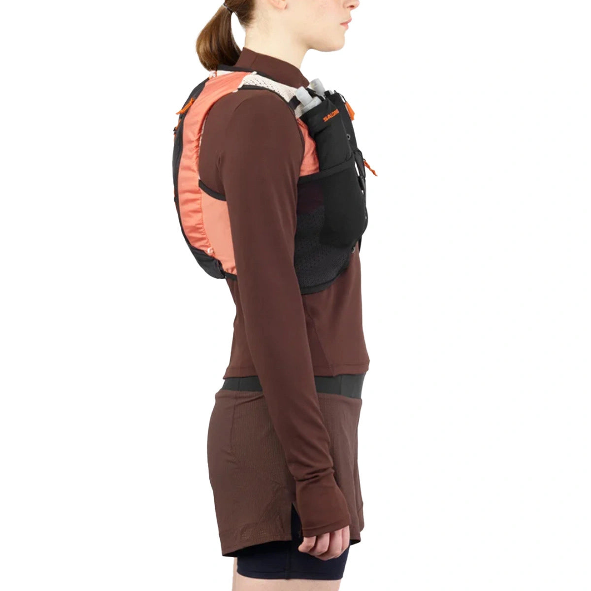 Salomon Active Skin 4 Damen Rosa/Schwarz Trinkweste, Seitendetail