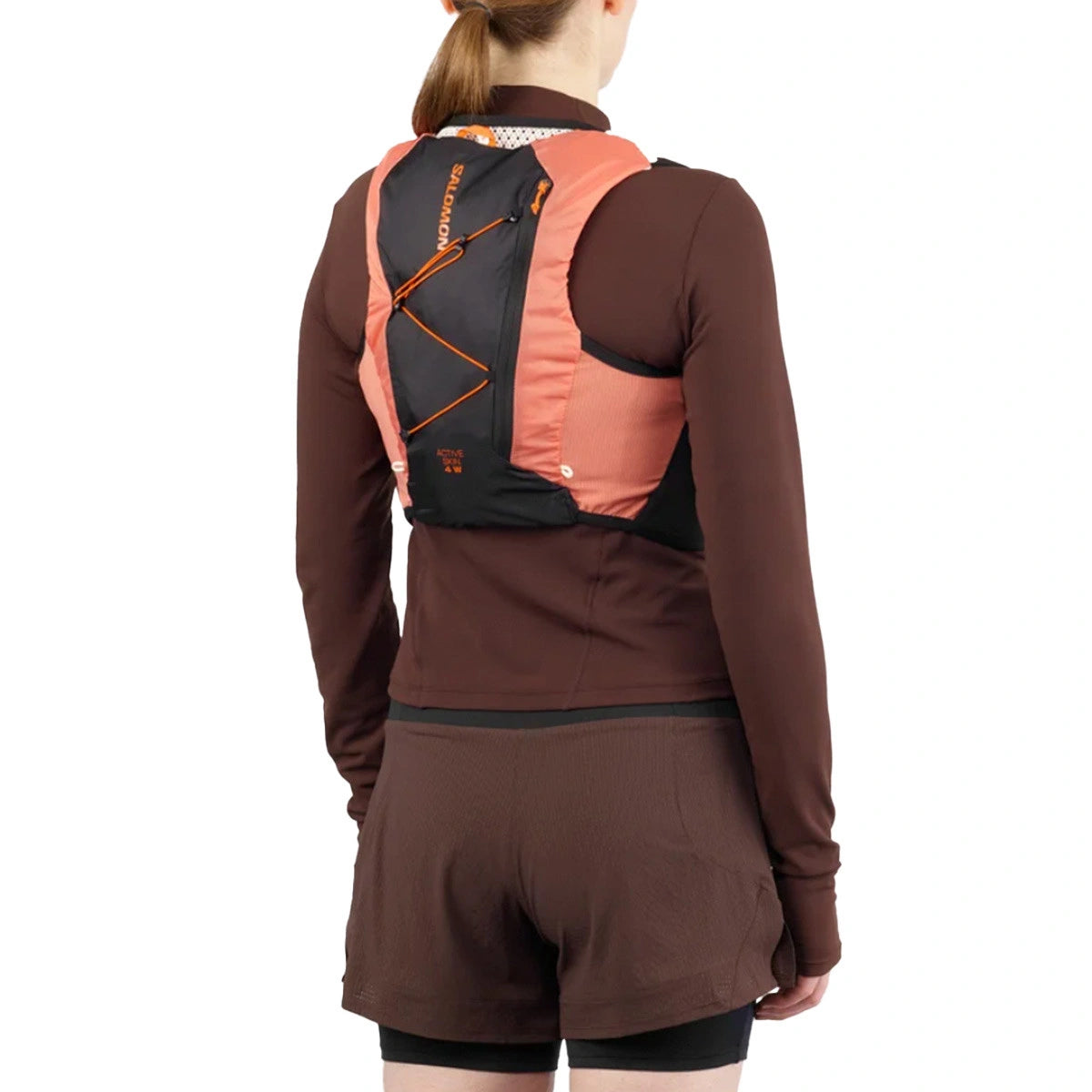 Salomon Active Skin 4 Damen Rosa/Schwarz Trinkweste, Rückansicht