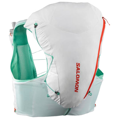 Salomon ADV Skin 12 Weiß/Grün Trinkweste, Gesamtansicht