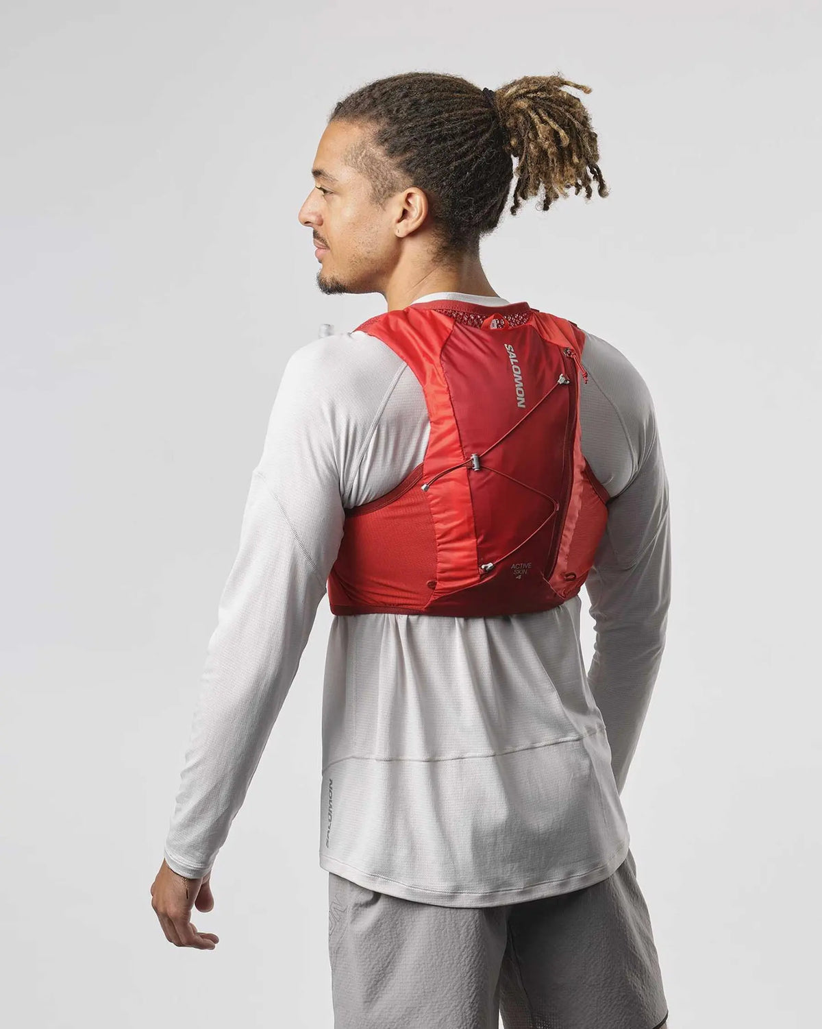 Salomon Active Skin 4 Rot Trinkweste, Detail der Fronttaschen
